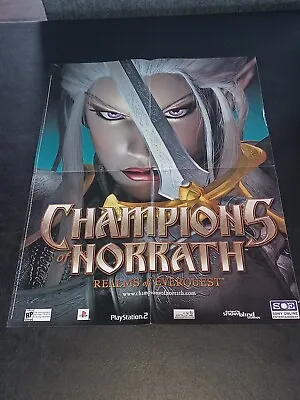 Official Champions Of Norrath PS2 Poster. Realms Of Everquest. Playstation. • £11.39