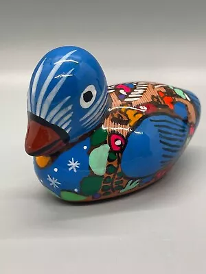 Vintage Mexican Folk Art Painted Pottery Ceramic DUCK BIRD • $14.99