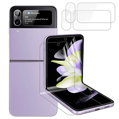 For Samsung Galaxy Z Flip 4 5G Full Hydrogel Screen Protector /Glass Lens Cover • $12.95