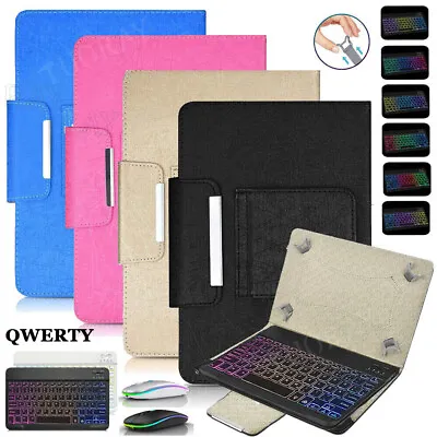 Backlit Keyboard Case Mouse For Samsung Galaxy Tab A9 Plus/S9 FE/S9/S8/S7 Tablet • £13.89