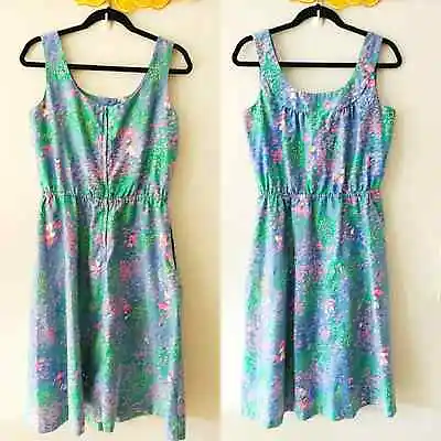 Vintage Malia Honolulu Hula Floral Dress Party M • $40