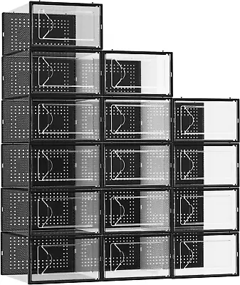 Caja De Almacenamiento De Zapatos Paquete De 15 Organizadores Apilables Plastico • $76.12