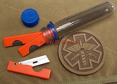 3x Orange EMT Scalpels + Sharps Container IFAK Kit First Aid Medic EDC Gear • $10.95