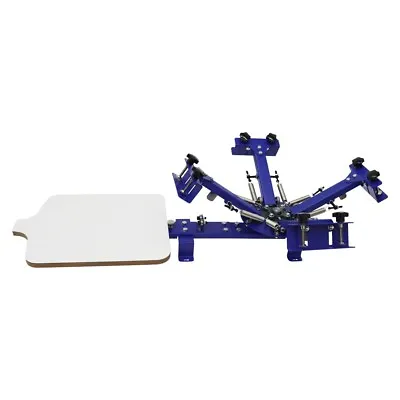 Simple 4 Color 1 Station T-shirt Screen Printing Press Printer Easy Adjust A41M • $235