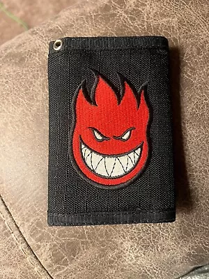 Spitfire Black And Red Wallet Trifold Detachable Key Ring Rare • $60