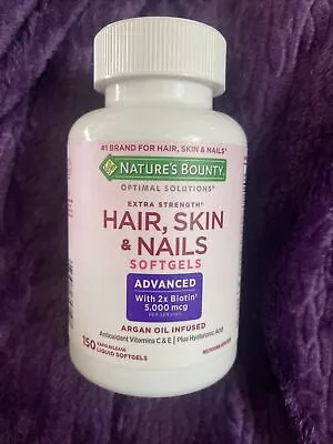 Nature's Bounty Hair Skin & Nails Advanced 150ct Exp:11/2024 • $14.99