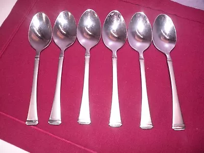 Set Of 6 Mikasa HARMONY Satin Stainless Flatware Teaspoons 6 3/8 GF4 • $35.49