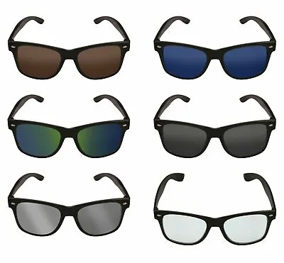 Adults Black Frame Nerd Geek Austin Sunglasses Uv Protection Party Accessory Uk • £4.33