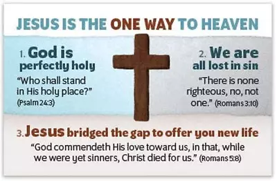 Jesus Is The One Way (Mini Gospel Tract Card - Packet Of 100 - KJV) • $15.99