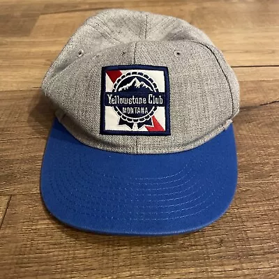 The Yellowstone Club SnapBack Hat (Big Sky Montana) Pabst Blue Ribbon Logo • $49