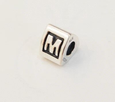 $45 • Buy Genuine Pandora Silver Charm Initial Letter Alphabet M Retired 790323M Retired 