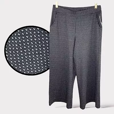 John Paul Richard Gray And Black Geometric Pattern Culottes With Pockets NWT • $44.95