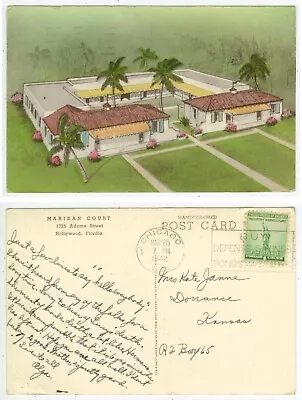 1942 Hollywood Florida Meridan Court Apartments 1725 Adams St - Maridan Court • $10