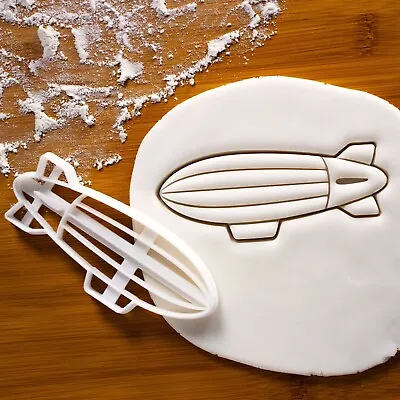 Blimp Cookie Cutter |airship Balloon Baby Shower Party Biscuit Aviation • £9.76