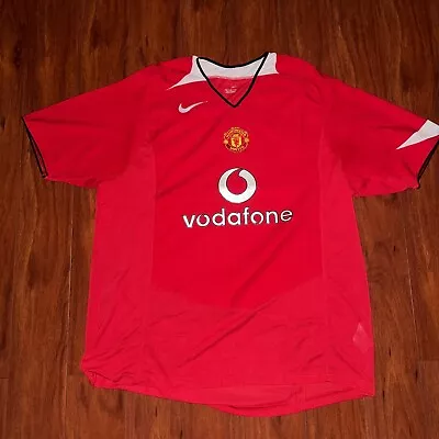2004-06 Nike Home Football Kit Manchester United Men's XL Soccer Jersey • $45