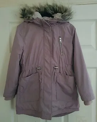 Girls Winter Coat Size 7 Years Parka Next • £10