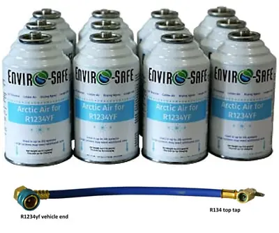 R1234yf 1234yf AIR BOOSTER Arctic Air Refrigerant Support 12 Cans & Hose • $174.99