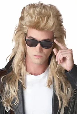 80's Rock Mullet Halloween Costume Wig (Blonde) • $9.44