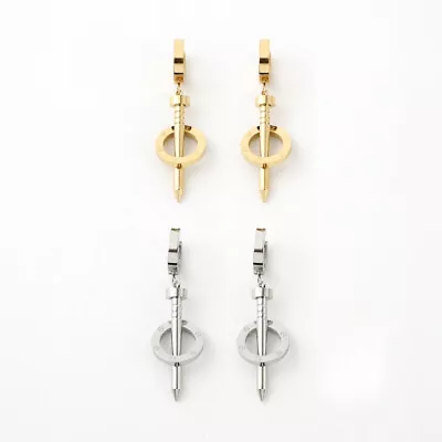 Gold Nail Earrings Silver Nail Earrings Gold Drop Earrings Stainless Steel • $31.57