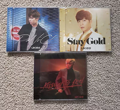 3 U-KISS Singles PaNiC! Kissing To Feel Stay Gold Soohyun Ver. CD Lot Bundle • $15