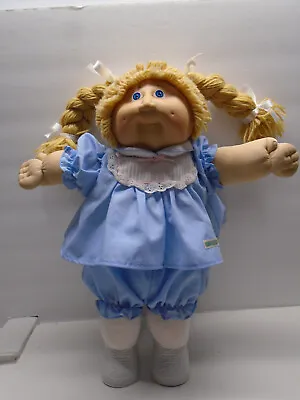 Vintage Coleco Cabbage Patch Girl OK Factory Freckles Blue Eyes Undated Tush Sig • $30