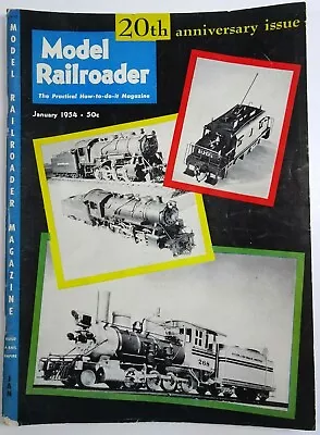 Model Railroader Magazine Models 20th Anniversary Issue Building Jan 1954 • $10.19