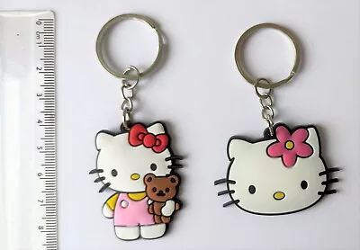 New 2 Pcs Hello Kitty Keychains Keyrings School Bag Tag • $7.50