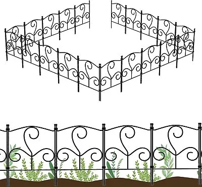 25 Pack Decorative Garden Fence Rustproof Panels Animal Barrier Yard Landscape • $39.99