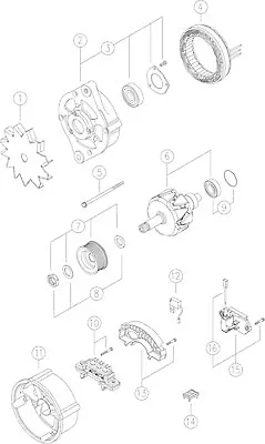 Mahle Alternator For Mercedes-Benz 5 T 508D 2.3L 0M601 .941 3.89- - Onward • $247.91