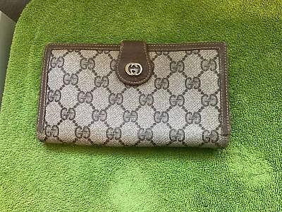 $59.99 • Buy Vintage Gucci 80s Monogram Gg Wallet Bifold