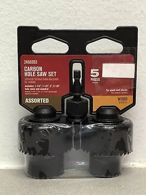 988051 1-1/4 To 2-1/8 In. Carbon Steel Hole Saw Kit 5 Pc • $10.10