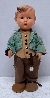 Vintage Goebel MJ Hummel Doll Vinyl Boy 11  Made In Germany GUC • $13.45