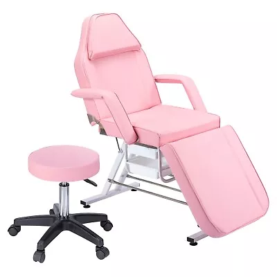 Multi-Purpose Beauty Bed With Stool 3 Section Adjustable Massage Bed Pink • $204.99