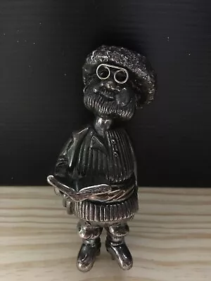 FRANK MEISLER STERLING SILVER ELECTROFORMING ROCKING RABBI FIGURINE No Pedestal • $499.99