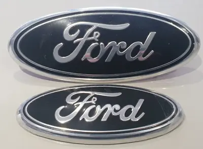 9  & 7  Compatible Badge Black & Chrome FORD TRANSIT MK6 MK7 RANGER Front & Rear • $31.11