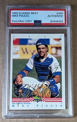 1992 Classic Best Mike Piazza Auto PSA/DNA • $269.99