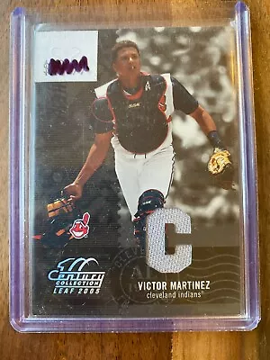 A47558 - 2005 Leaf Century Material Fabric #41 Victor Martinez Jersey/250 • $5