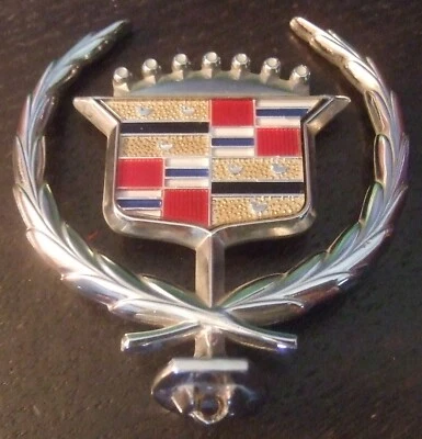 $24.99 • Buy Vintage Original Late 1980s Or Early 1990s Cadillac Hood Ornament 3”x3” Crest VG