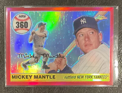 2006 Topps Chrome Mickey Mantle HR History Red Refractor 07/99 Jersey Number • $78.85