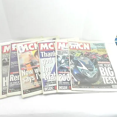 Vintage Lot Of 6 Mcn Motorcycle News Newspapers 1999-2001 Sport Bikes Racing • $31.47