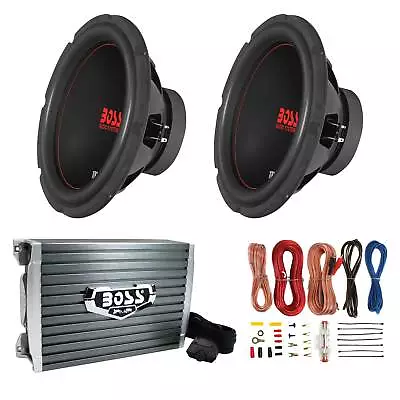 Boss Chaos Exxtreme 10  1000W DVC 4 Ohm Subwoofer (Pair) W/ Amplifier & Wiring • $163.99