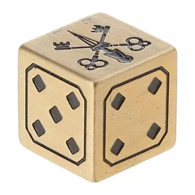 1PC Solid Polished Brass Dices 15mm 6-Sided Round Corners D6 Metal Cubes Dices • $16.89