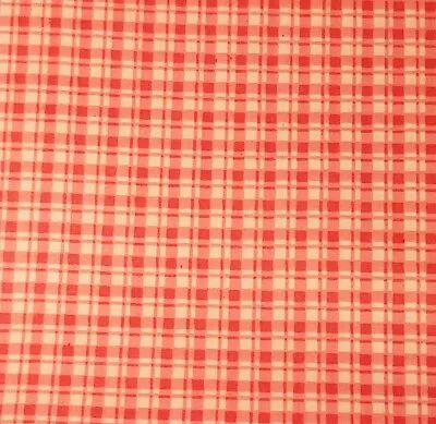 Concord Fabrics Vintage 1993 Pink Gingham 48 In Fabric Sold By The Yard • $6.99