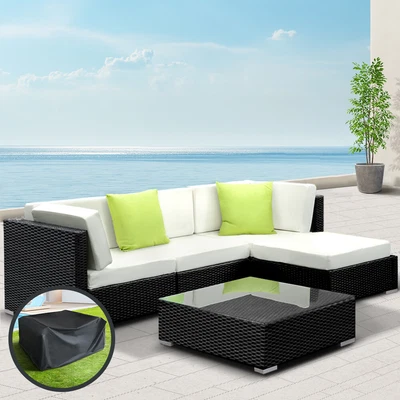 $551.11 • Buy Gardeon Outdoor Lounge Setting 5pc Wicker Sofa Set Furniture Rattan Patio Garden