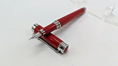 Montegrappa  Parola Amarone Red With Chrome Trims M Nib Fountain Pen • $139