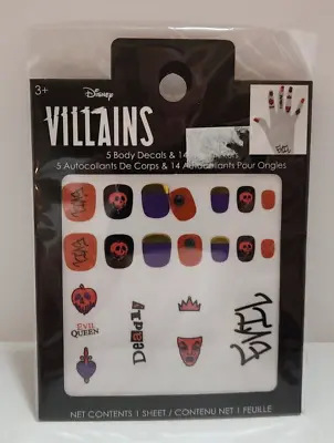 Disney Villains Evil Queen Snow White Body Decals Nail Stickers Costume New • $20.22