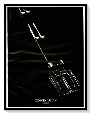£7.86 • Buy Giorgio Armani Accessori Black Belt Print Ad Vintage 2001 Magazine Advertisement