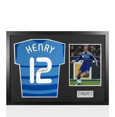£579.99 • Buy Framed Thierry Henry Signed France Shirt - 2008-2009, Number 12 - Panoramic