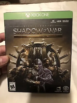 Middle Earth Shadow Of War Gold Steelbook Edition - Xbox One Microsoft Xb1rare • $10.91