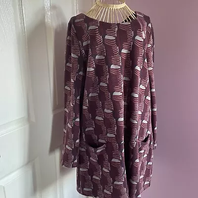 White Stuff Gorgeous  Mulberry Mix Jersey Tunic / Jumper  Dress  Size 14 • £4.99